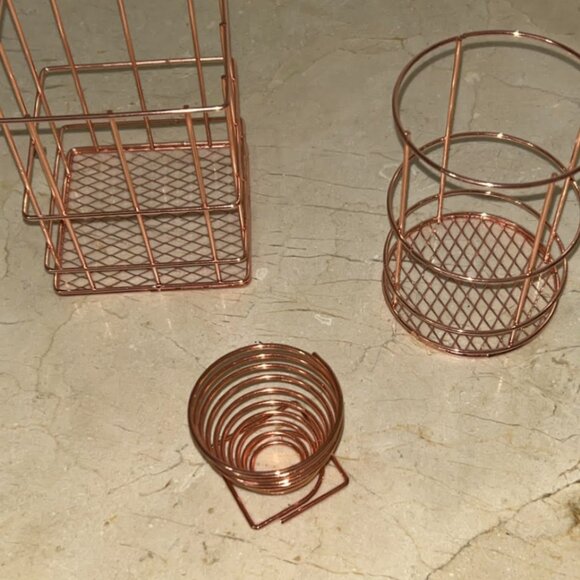 Beautiful Rose Gold Office Organizers NWOT - Picture 6 of 12